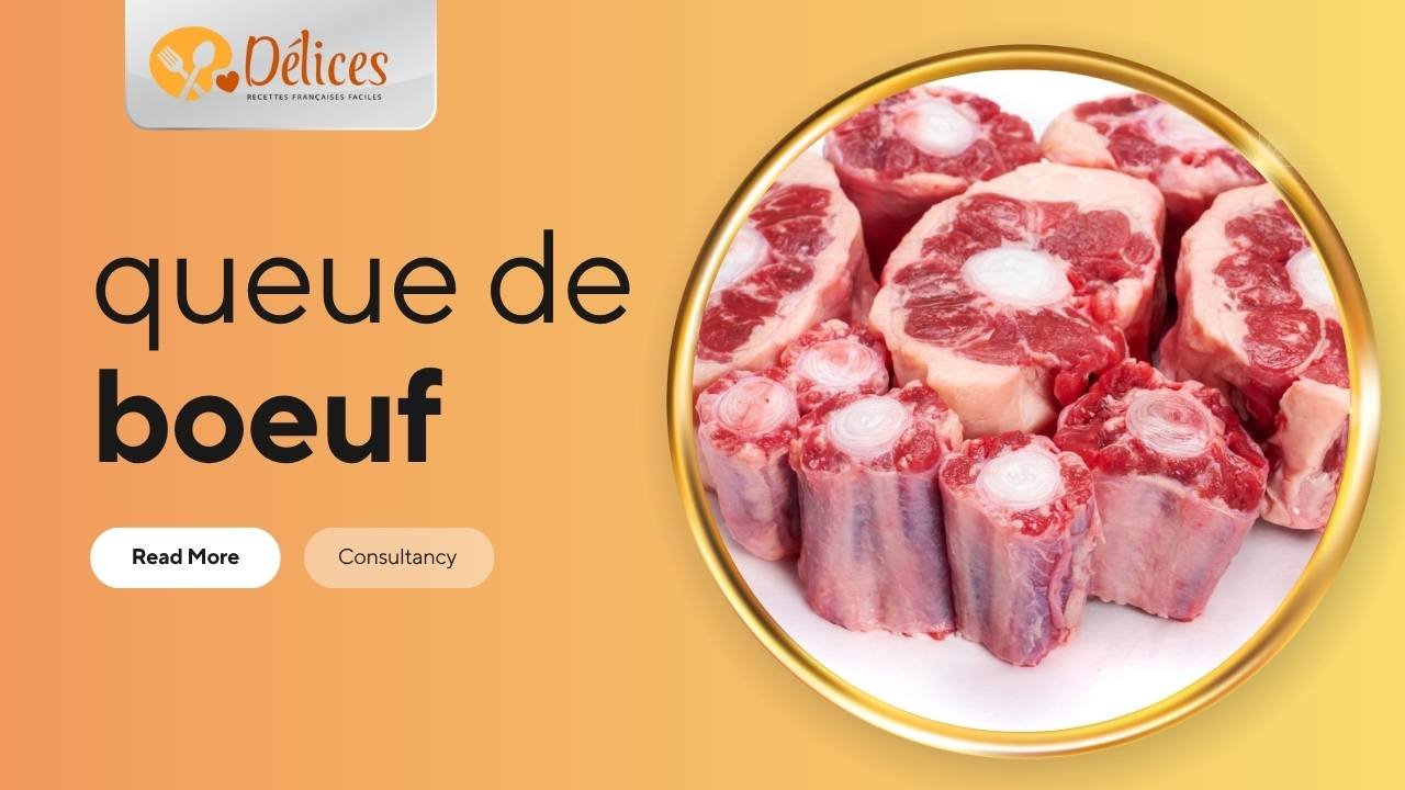 Image promotionnelle : Gros plan sur des morceaux de queue de bœuf crus, coupés en tronçons avec l'os au centre.